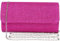 Outrip Damen Abendtasche Clutch Geldbörse Glitzer Party Hochzeit Handtasche mit Kette - rosa - Small