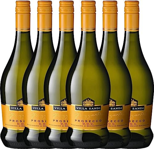 Prosecco Frizzante DOC von Villa Sandi - Perlwein 6 x 0,75l VINELLO - 6er - Weinpaket inkl. kostenlosem VINELLO.weinausgießer