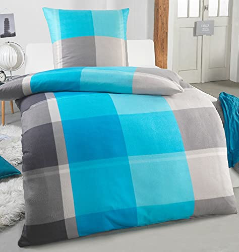DreamHome Warme Winter Microfaser Thermo Fleece Bettwäsche 135x200 155x220 200x200 Moderne, Größe:200 x 200 cm, Design - Motiv:Design 9