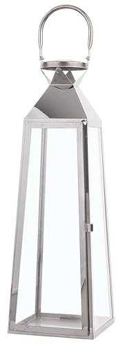 Klassische Laterne Silber 53 cm Crete