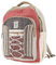 GURU SHOP Ethno Hanf Rucksack - Natur/rot, Herren/Damen, Size:One Size, 40x30x20 cm, Ausgefallene Stofftasche