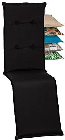 Beo Relaxsessel Auflage Wasserabweisend Turin | Made in EU Premium-Qualität | Liegestuhl UV-beständig, Fleckenabweisend und Waschbar | Atmungsaktive Relaxstuhl in Anthrazit