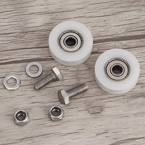 Junluck Smooth Greenhouse Door Wheels Replacement Kit with Bolts and Nuts - Sturdy and Durable Elite Door Wheels for Storage Room