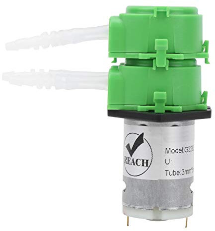 Pompe péristaltique à Double tête pompe péristaltique plate pompe doseuse dosage d'eau liquide pour Aquarium Aquarium circulant 3 * 5mm(DC12V)