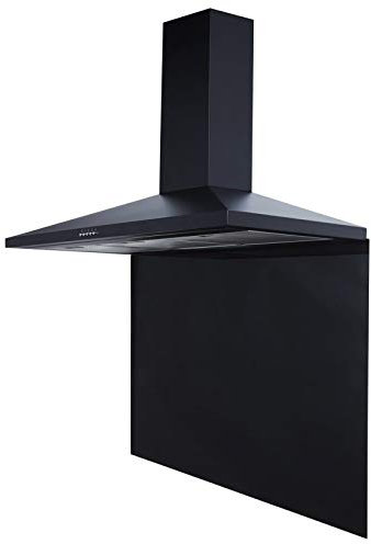 SIA SP100BLACK 100cm x 75cm Black Toughened Glass Kitchen Splashback