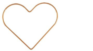 Vaessen Creative 11025-002 Metallring Ø 15 cm x 3 mm Herz Gold Drahtkreis und Deko Kranz aus Metall für TrockenblumenKranz, Makramee, Traumfänger, Mobile Basteln und Wanddeko, ø15cm