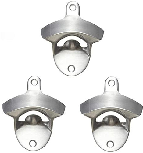 LATRAT Lot de 3 décapsuleurs muraux en acier inoxydable style vintage pour restaurant, appartement, cuisine, bar