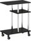 Furinno Turn-N-Tube U-förmiges Sofa Beistelltisch mit Rollen, Americano, Edelstahlrohre