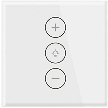 NICHANGHUA Smart Life WiFi Touch Dimmer Switch Light APP EU Wireless Timer Remote Compatible With Alexa Compatible With Google Home 220V 110V Compatible With TUya(WFDS01(EU)-W)