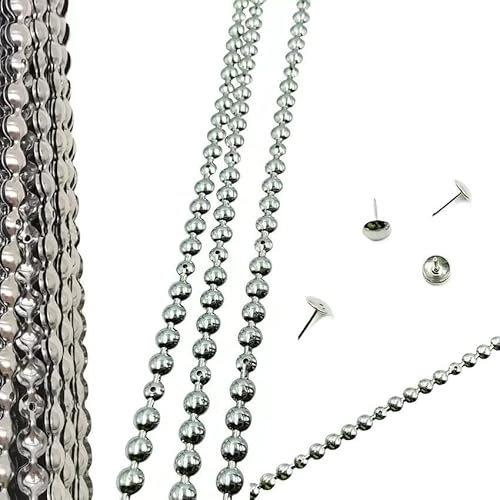 Just Accessories Upholstery Tacks Decorative Nails/Studs Strips Beading + Free Nails Thumb Tacks Push Pins (Silver, 3m 3 Metres)