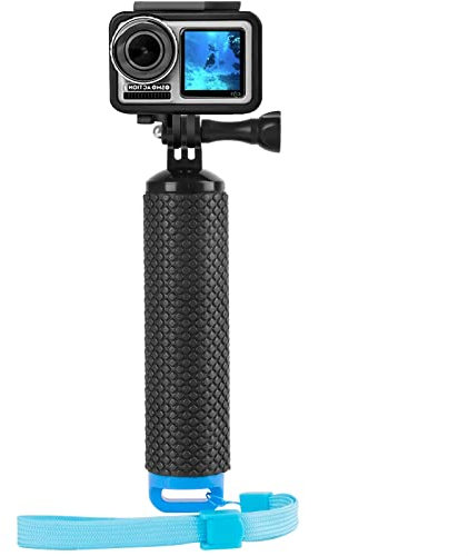 Waterproof Floating Handle Grip Anti-Slip Floating Bobber Stick Floaty Handler Holder Mount with Lanyard for Go Pro Hero 11/10/9/8/7/6/5/4/3 Session DJI Osmo and Other Action Cameras