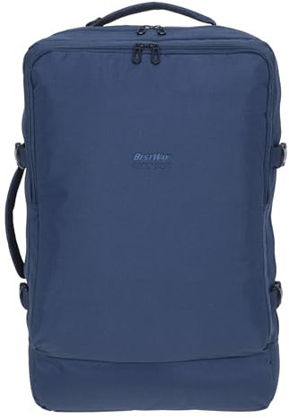 Bestway Handgepäck Rucksack Cabin 300 Reisetasche Laptoprucksack Wäschefach Tasche Herren Damen XL Weekender Overnight backpack groß 40324 + Beutel (Dark Blue (0600) + 1L Beutel)