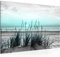 Runa Art Bild Strand Sonnenuntergang Modern Wandbilder Wohnzimmer 1 Teilig - Made In Germany - Meer Natur Türkis Grau Flur 043715c