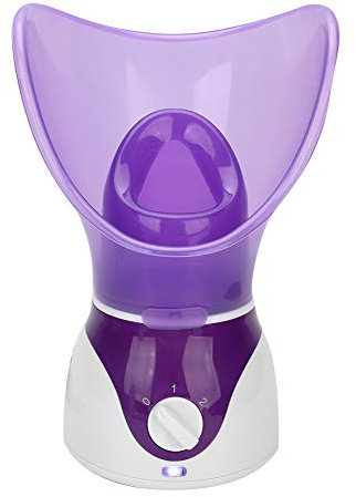 Gesichtsdampfer, Skin SPA Dampfer, Aromatherapie-Luftbefeuchter, Gesichtsnebelsprüher, Feuchtigkeitsspendende Gesichtsmaschine (lila) (EU-Stecker)