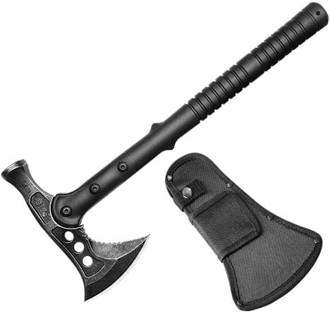 Hammer-Axt/Hammer Beil Outdoor Axt Campingäxte, Outdoor Survival Hammer mit Gürtelholster/Axt -Schwarz