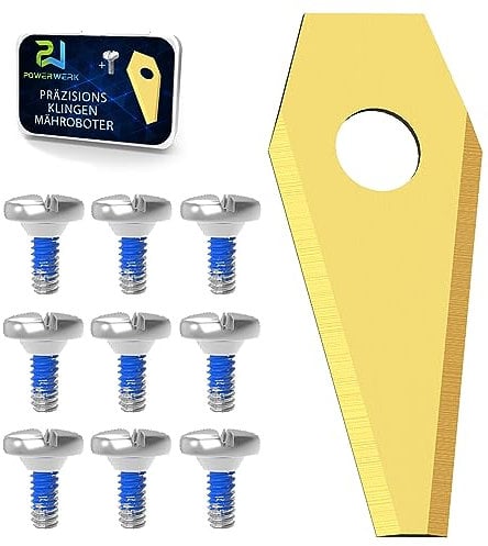 Power Werk® - Lama di ricambio per robot tosaerba – Compatibile con modelli Bosch Indego con viti – Lame di ricambio universali – Set di coltelli per robot tosaerba – 30 pezzi