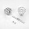 ToPToToo Boutons de porte d'intérieur en verre, bouton de porte de rechange de style ancien, boutons de porte en cristal vintage, boutons de porte à mortaise antique, finition nickel brossé