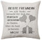 Aconesong Personalisierte Kissenbezug für Ihre Beste Freundin - Geschenk für Geburtstag, Weihnachten, Hochzeitstag oder Jahrestag