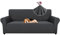 Ystyle Housse Canapé 3 Places avec Accoudoirs, Housse Canape Extensible, Protege Canape Universelle, Housses pour Meubles Protection pour Chiens et Chats, Moderne Housse Fauteuil, Gris