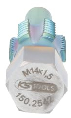 KS Tools 150.2542 Gewindeschneider mit Führungsbolzen für Temperatursensoren, M14x1,5