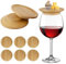 Dannir 6 Stück Weinglas-Charcuterie-Topper, Mini-Charcuterie-Bretter, Weinglas-Topper, Charcuterie, Vorspeisenteller, Weinglasabdeckungen, um Insekten fernzuhalten, für Familienfeiern, Bars,