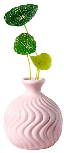Pink Small Ceramic Vase for Flowers,Cute Decorative Vases Mini Modern Home Decoration,Small Ceramic Vase for Living Room,Bedroom,Farmhouse,Wedding Dinner Table,Office
