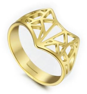 Gu Feng Anillo abierto de acero inoxidable Personalidad de la moda Anillo de oro de 18 quilates con cabeza de zorro hueco para hombre