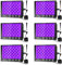 6 Packung 100W LED UV Schwarzlicht Strahler, Schwarzlichtlampe, IP65 Wasserdicht, UV Partylicht mit Schalter für Bar, Partyzubehör, Schwarzlicht Deko, Bühnenbeleuchtung