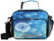 ISAOA Lonchera aislada suave con diseño de diente de león y lunares azules para oficina, trabajo, escuela, picnic, playa