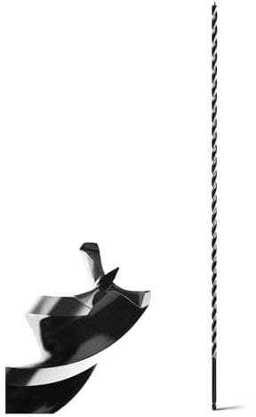 10x600mm Holzbohrer Holzschlangenbohrer für Weichholz, Hartholz mit Zentrierspitze und E 6.35 Schaft