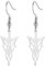 Elf Prinzessin Twilight Star Ohrringe für Frauen Edelstahl Elfen Prinzessin Blatt Aragorn Arwen Evenstar Dangle Ohrring Elfen Schmuck (Silber)