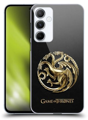Head Case Designs Offizielle HBO Game of Thrones Gold Targaryen Embossed Sigils Harte Rueckseiten Handyhülle Hülle Huelle kompatibel mit Samsung Galaxy A55 5G