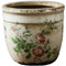 Pentola vegetale in ceramica, fioriera con pattern floreali vintage con foro di drenaggio e consistenza della crepa, fioriere per fai da te per esterno interno/4.7x4.3