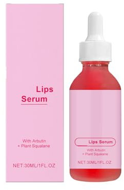 Pink Lip Serum Plumper Lip Serum mit Arbutin – Pflegender Lippenaufheller & Feuchtigkeitsbooster Transparent Lip Maximizer für Vollere Lippen, Feuchtigkeitsspendende, Lippenpflege, 30ml (1 pcs)