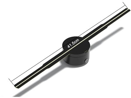 GLJTUO Projecteur Publicitaire 3D, Ventilateur Holographique, Lecteur De Lampe Holographique À LED Wi-FI, Affichage Publicitaire À Distance,