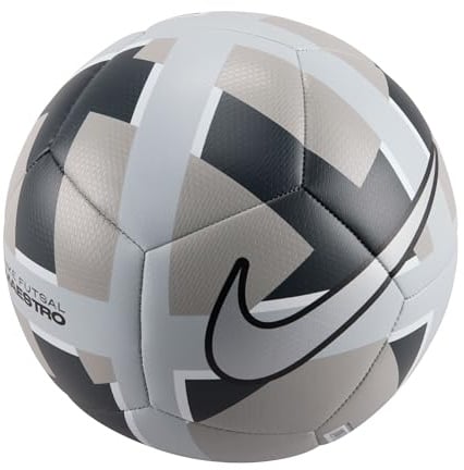 Nike Maestro HV5100-077 Pro Ballon de Futsal Gris fumé/Noir/argenté métallisé