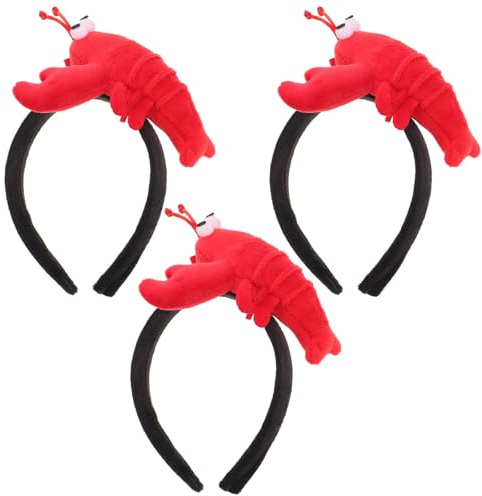 Weihnachten Feier Roter Haarreifen Krebs Stoff 3 Stück-pack für Haare