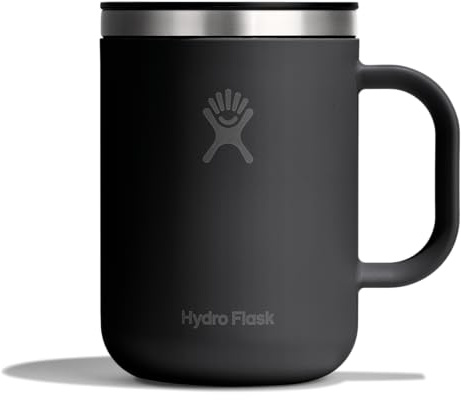 Hydro Flask Coffee Mug – Insulated Stainless Steel, Non Spill, Leak Resistant Travel Mug 24 Oz Tonal Black
