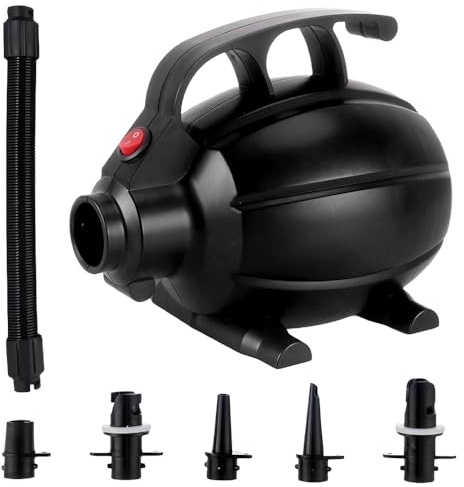 600W Elektrische Luftpumpe, Elektrische Pumpe mit 5 Düsen, Luftpumpe Luftmatratze, Airtrack Pumpe Luftmatratze für Matratze Sofa Pool Planschbecken Schlauchboot,Schwimmringe,Wasserbetten