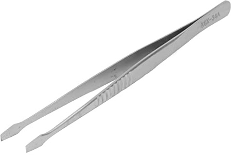 Accurate Tweezers Flat Matte Sandblasted Alloy Steel Repair Tweezers for Microscope Electronic PCB Soldering Motherboard Fingerprint Jumper Repair
