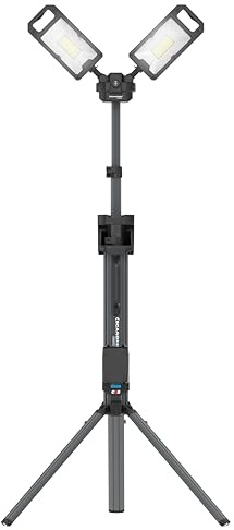 SCANGRIP Tower 8 Connect, Stativ mit LED-Strahlern 8000 Lumen und Universelles Stromversorgungssystem