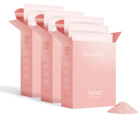 everdrop Tiefenreinigender WC‑Schaum Pink – 3er‑Set für 9 Anwendungen