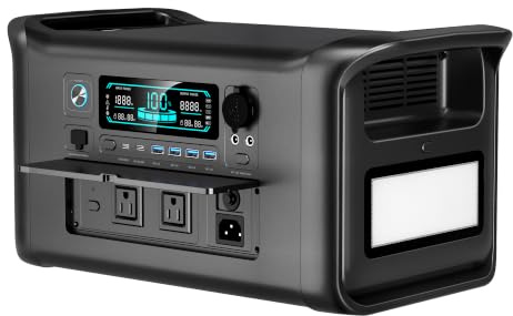 CTOLITY AP1000 Power Station Portatile, batteria LiFePO4 da 1024Wh, Centrale Elettrica Portatile, uscita CA da 1800W, ricarica rapida di 1 ora, generatore per campeggio, backup domestico Interruzioni