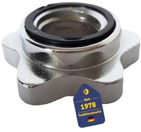 BEST SPORTING Sternverschluss für Hantelstangen I 1 Stück, 2 Stück oder 4 Stück I Profi Sternverschlüsse für Hantelstangen mit 30/31 mm I leichte Anbringung I verchromt I Hantelklemmen