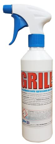 Prodotto per pulire forni 500ml, piastre, griglie, grill, girarrosti, rimuove residui carboniosi e di grasso, pulitore sgrassante per forni, GRILL Special (C.Spruzzino)