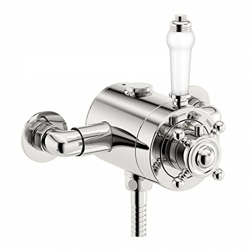 Thermostatic Traditional Exposed Shower Mixer Valve - 135mm to 160mm Centres