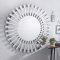 Furniturebox UK Wall Mirror - Starburst Round Small & Large - Ideal for Living Room, Bedroom, Hallway - Contemporary Big Silver Circle (120x120cm)