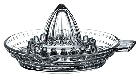 Luminarc 15329 Lot de 10 presse-agrumes en verre trempé avec bac récupérateur d'agrumes 13,5 cm