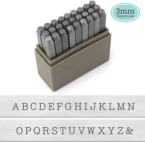 ImpressArt - Basic Typewriter Uppercase 3mm Metal Stamp Letter Set for Metal Stamping Projects and Jewelry Stamping