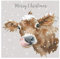Wrendale Designs Weihnachtskarten-Set First Taste of Snow, Kuh-Design, 8 Stück
